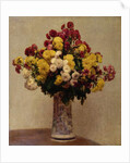 Chrysanthemums in a vase, 1873 by Ignace Henri Jean Fantin-Latour