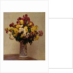 Chrysanthemums in a vase, 1873 by Ignace Henri Jean Fantin-Latour