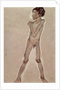 Nude Boy Standing by Egon Schiele
