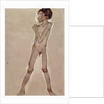 Nude Boy Standing by Egon Schiele