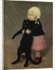 A Small Girl with a Cat, 1889 by Theophile Alexandre Steinlen