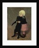A Small Girl with a Cat, 1889 by Theophile Alexandre Steinlen