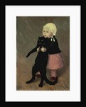 A Small Girl with a Cat, 1889 by Theophile Alexandre Steinlen