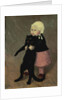 A Small Girl with a Cat, 1889 by Theophile Alexandre Steinlen