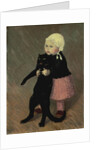 A Small Girl with a Cat, 1889 by Theophile Alexandre Steinlen