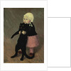A Small Girl with a Cat, 1889 by Theophile Alexandre Steinlen