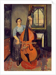 Woman with a Double Bass, 1908 by Marie Clementine (1865-1938) Valadon