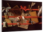 A Trompe L'Oeil of Objects Attached to a Letter Rack, 1664 by Samuel van Hoogstraten