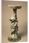 Early Chinese pottery lamp, tomb artefact, Han Dynasty, 25-220 AD by Han Dynasty Chinese School