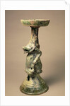 Early Chinese pottery lamp, tomb artefact, Han Dynasty, 25-220 AD by Han Dynasty Chinese School