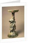 Early Chinese pottery lamp, tomb artefact, Han Dynasty, 25-220 AD by Han Dynasty Chinese School