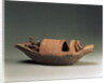Boat and crew, tomb artefact, Eastern Han Dynasty, 25-220 AD by School Chinese