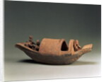 Boat and crew, tomb artefact, Eastern Han Dynasty, 25-220 AD by School Chinese
