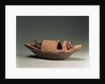 Boat and crew, tomb artefact, Eastern Han Dynasty, 25-220 AD by School Chinese