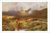 A Highland Drove at Strathfillan, Perthshire by Louis Bosworth Hurt