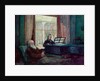 Charles Darwin and his wife at the Piano) by English School