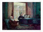 Charles Darwin and his wife at the Piano) by English School