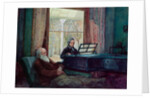 Charles Darwin and his wife at the Piano) by English School
