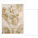 The Prophet Jonah and Two Destroyed Lunettes by Giorgio-Giulio Clovio