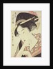 Bust portrait of the heroine Kioto of the Itoya, 18th century by Kitagawa Utamaro