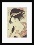 Bust portrait of the heroine Kioto of the Itoya, 18th century by Kitagawa Utamaro