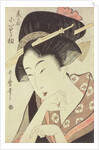 Bust portrait of the heroine Kioto of the Itoya, 18th century by Kitagawa Utamaro