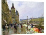 Flower Sellers by the Seine by Georges Stein