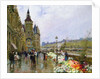 Flower Sellers by the Seine by Georges Stein