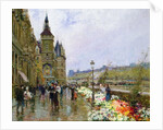 Flower Sellers by the Seine by Georges Stein