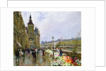 Flower Sellers by the Seine by Georges Stein