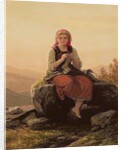 Young Girl Knitting, 19th century by Meyer von Bremen