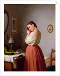 Young Woman Plaiting her Hair by Meyer von Bremen