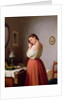 Young Woman Plaiting her Hair by Meyer von Bremen