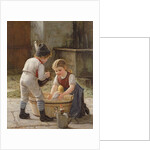 Bathing her Dolls by Gustav Igler