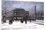 The Place du Chatelet, Paris by Eugene Galien-Laloue