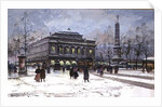 The Place du Chatelet, Paris by Eugene Galien-Laloue