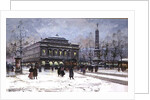 The Place du Chatelet, Paris by Eugene Galien-Laloue