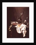 Still Life of Ham and Silver Plate by Willem Claesz. Heda