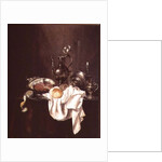 Still Life of Ham and Silver Plate by Willem Claesz. Heda