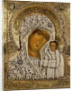 Detail of an icon showing the Virgin of Kazan by Yegor Petrov, Moscow, 1788 by Russian School