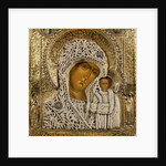 Detail of an icon showing the Virgin of Kazan by Yegor Petrov, Moscow, 1788 by Russian School