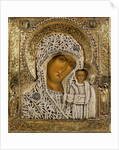 Detail of an icon showing the Virgin of Kazan by Yegor Petrov, Moscow, 1788 by Russian School
