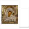 Detail of an icon showing the Virgin of Kazan by Yegor Petrov, Moscow, 1788 by Russian School