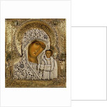 Detail of an icon showing the Virgin of Kazan by Yegor Petrov, Moscow, 1788 by Russian School