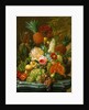 Still Life with a Melon and Grapes by Johannes Hendrick Fredriks