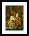 Still Life with a Melon and Grapes by Johannes Hendrick Fredriks