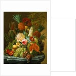 Still Life with a Melon and Grapes by Johannes Hendrick Fredriks