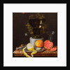 A Still Life with a Glass and Fruit on a Ledge by Wilhelm Ernst Wunder