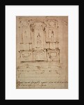 Study for a double tomb for the Medici Tombs in the New Sacristy, 1521 by Michelangelo Buonarroti