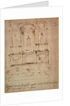 Study for a double tomb for the Medici Tombs in the New Sacristy, 1521 by Michelangelo Buonarroti